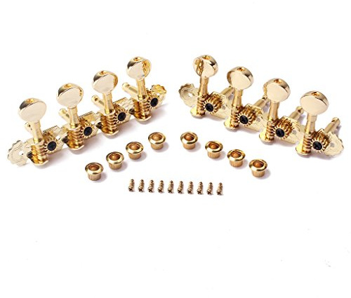 1 Set 4R4L Stimmwirbel Mechaniköpfe Stimmgerät für Mandoline 8 Saiten Gitarre