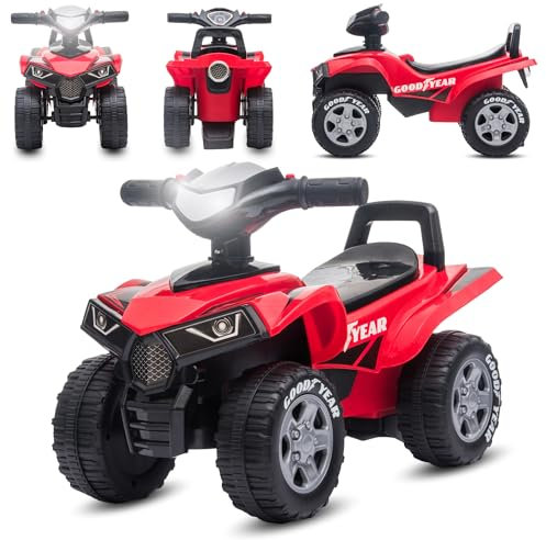 Kinderauto Quad Rutscher ab 1 Jahr Babyquad, Fahrzeug Rutschfahrzeug Babyauto Auto (Rot)