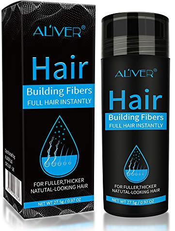 Premium Streuhaar, Schütthaar zur Haarverdichtung & vollem, Haargebäudefasern Haarausfall Concealer Professionelle Hair Fibers, Faser Haar Puder Spray Für Frauen Und Männer(Hellbraun)