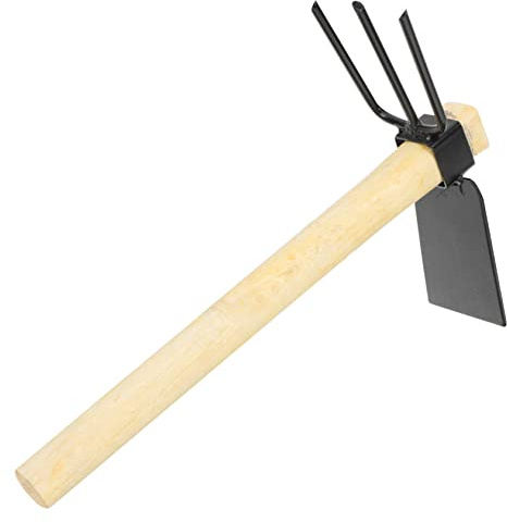 BIUDECO Hoe Hand Tools Garden Tool Dual Headed Hoe Hand Rake Mini Hoes Planting Gardening Hoe Hoe Garden Tool Garden Tools for Gardening Set Outdoor Iron Household Gadgets Hoes