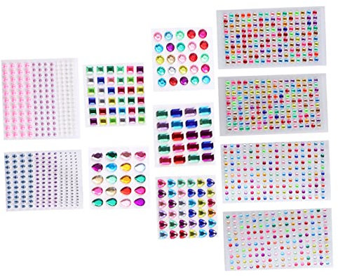 STOBOK 11blätter Strass Aufkleber DIY Acryl Juwelen Aufkleber Für Handwerk Und Dekoration