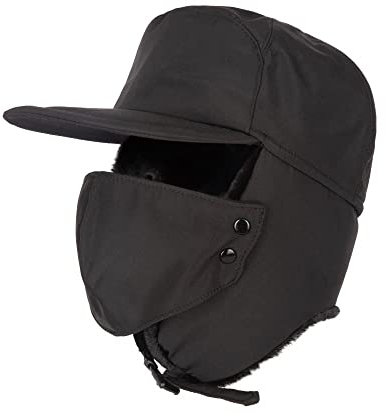 WALKER AND HAWKES - Bleriot - Outdoor Trappermütze aus Kunstfell - Schwarz - S/M (57/58cm)
