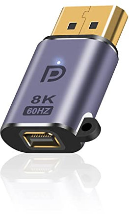 Maxhood DisplayPort to Mini DisplayPort Adapter 8K, DP 1.4V to Mini DP 1.2 for PC, Surface Pro, Monitor, 1pcs