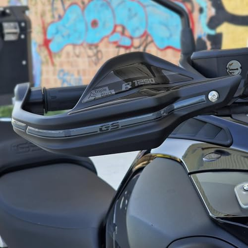 Resin Bike Motorcycle 3D Stickers Compatible with BMW R 1250 GS - GS Adventure Triple Black 2021-2024. Handguards Protections from Impact and Scratches. Resin Stickers - Gadget Moto