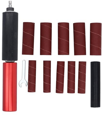 Adattatore Per Levigatrice a Mandrino, Adattatore Per Trapano Elettrico a Smerigliatrice a Nastro, Levigatrice da 3/8 Pollici Tamburo Abrasivo in Gomma Portatile Kit Mandrino Abrasivo Per Trapano in L