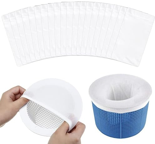 LILIKAI 20 Stück Pool Skimmer Socken, Filtersocken Sieb Netz Filterstrumpf | Poolsocken Socks, Skimmernetze Zur Feinfilterung Filter Zubehör, Skimmersocke Socke, für Piscine Wiederverwendbar