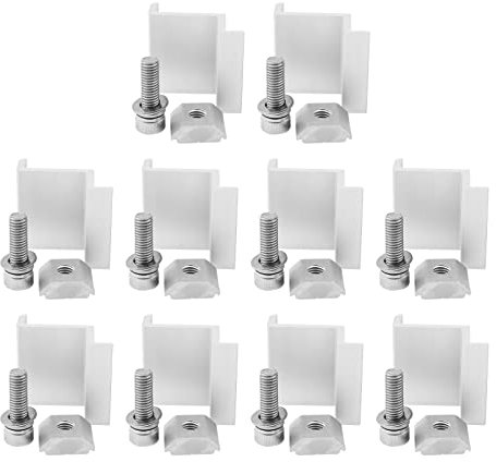 Endklemmen 10 Pack Solarplatte Halterung Befestigung Solarplatte Befestigungsset Modulhalterung Dachhaken Solarhalterung Flachdach