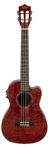 Lanikai QM-RDCEB Bariton-Ukulele aus gestepptem Ahorn mit Schaumstoffhülle