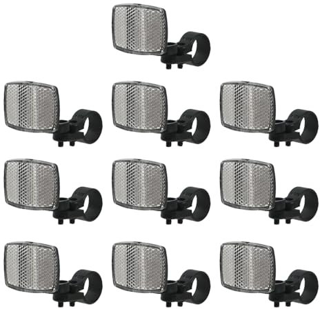Nicerity 10Pcs Bike Front Reflectors Bike Rear Safety Warnning Reflector