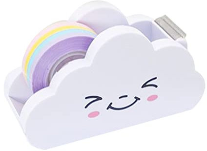 Gogogmee Klebebandspender Für Schreibtisch Mit Regenbogenband Multifunktions-klebebandspender Inkl Schneidewerkzeug Für Home Office Und Schule