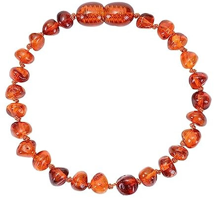 Tolldek Bernstein Armband, Damen & Herren Armbänder, Echten Natursteinen Elastische Armband Tolle Geschenkidee Handgemacht, 13CM, Rot