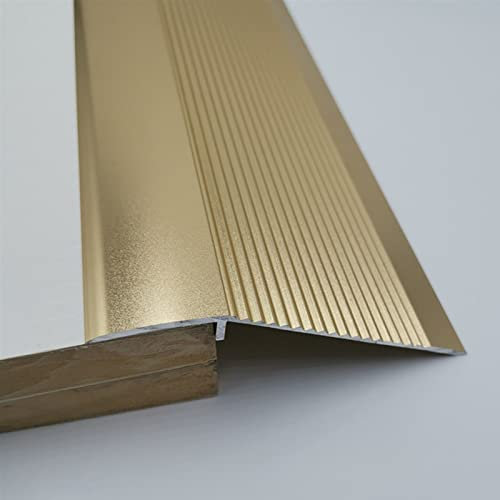 Übergangsleiste, 10 cm breite Schwellenkanten-Rampenleiste, Nahtboden-Abdeckleisten, Übergangsleisten aus Aluminiumlegierung, Hochleistungs-Rampenreduzierer aus Metall, G,Gold