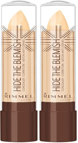Rimmel London Hide The Blemish Corrector Tono 001 Ivory - 4.5 gr (Paquete de 2)