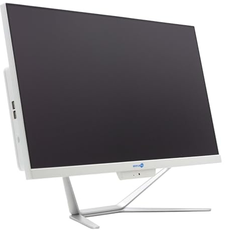 SIMPLETEK - All-in-One Computer mit Touchscreen 24 FHD | Core i3 | 8GB RAM | SSD 480GB + HDD 500GB | Windows 10 Pro | Webcam 2K | HDMI, WiFi 5 und BT 4.2