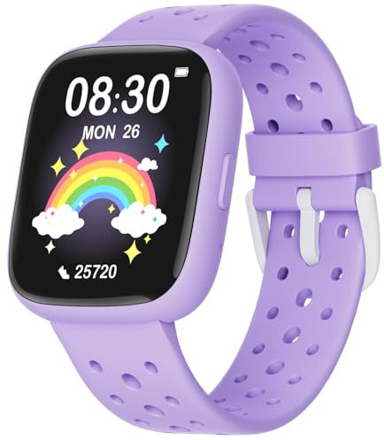 TICTIKY Reloj inteligente para niños y niñas de 5 años en adelante sin aplicación necesaria, 1,83 pulgadas, reloj inteligente para niños, podómetro, frecuencia cardíaca, resistente al agua IP68