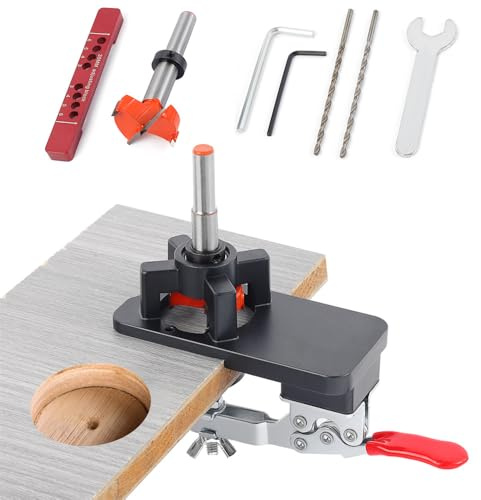 35 mm Verdecktes Scharnierlehre, Scharnier Bohrschablone, Aluminiumlegierung Präzise Scharnierlehre Möbelbau für Holzmöbel Türschränke für Topfscharniere, für Scharniere an Schranktüren