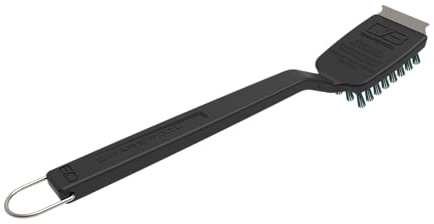 Charbroil Safer Cool-Clean Grill Brush – Grit-Infused Nylon Bristles for Cool Grates, Heavy-Duty Scraper, Built to Last 50,000+ Scrubs