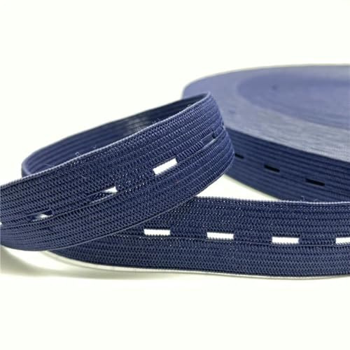 Lote de 2 yardas de banda elástica de punto con ojal de 20 mm para banda de goma, banda elástica para cintura, accesorios de costura DIY - 11