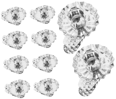 Ipetboom 10pcs Christmas Candle Holder Clips Metal Candle Stand Clips Silver C-clamp Decoration for Christmas Tree Festive Candleholders