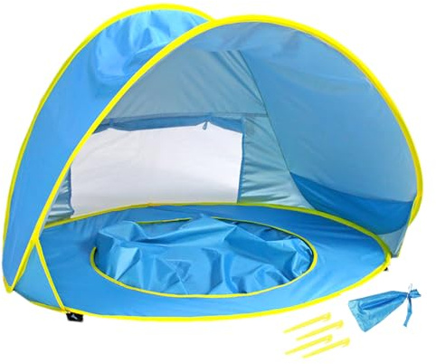 UV-Schutz, aufklappbares Dach für Kinder | kompakter Mini-Außenpool, faltbarer Strandschirm mit Tragetasche, aufklappbares Gartendach für Terrasse,