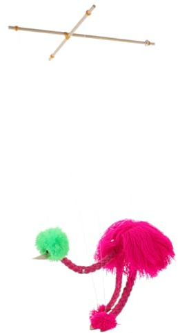 BESPORTBLE Plüsch Marionetten Strauß Puppentheater Fingerfertigkeit Kreativität Rosa Kuscheltier Tierspielzeug für Eltern Junge Mädchen Spiel