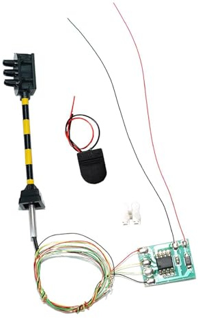 TAIZhiChen train miniature 3 LED échelle N avec circuit imprimé commande, feux circulation, pour table sable, Pôle Jaune Noir
