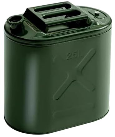 Bidón de Gasolina de 5 Galones con Boquilla Flexible, Contenedor de Gasolina for Auto, Viajes y Acampadas Al Aire Libre(25L)