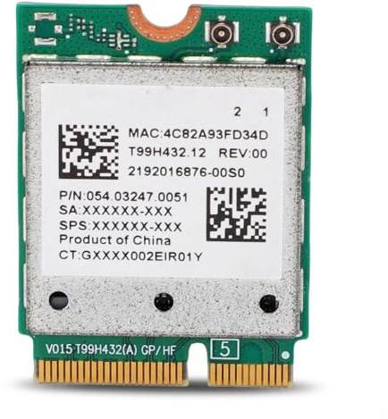 Plyisty QCNCM865 WiFi 7 Nätverkskort, 5,8 Gbps Tri Band Trådlös Adapter M.2 NGFF, 6GHz 5G 2.4G-modul för Bärbar Dator