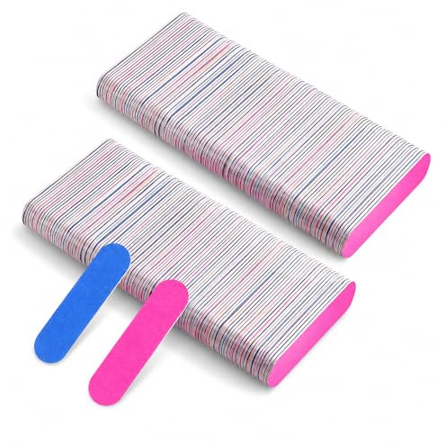 200 Stück Mini Nagelfeilen 5 CM,Doppelseitige Nagelfeile Professionell,HMCEY Nail File,Emery Boards Nagelfeile Gelnägel Wiederverwendbar,Nagelpolierer Feile,Maniküre Werkzeuge für Nagelstudio, Zuhause