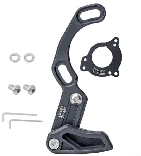 Posheliox Singolo anello di protezione 32T, guida catena MTB ISCG05 ISCG03, in lega di nylon per catena da 30 a 40T, nero CNC (ISCG03)