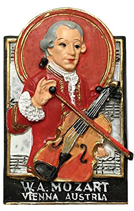 3D Mozart Wien Österreich Kühlschrank Kühlschrankmagnet Tourist Souvenirs Handgemachte Harz Handwerk Magnetische Aufkleber Home Küche Dekoration Reise Geschenk