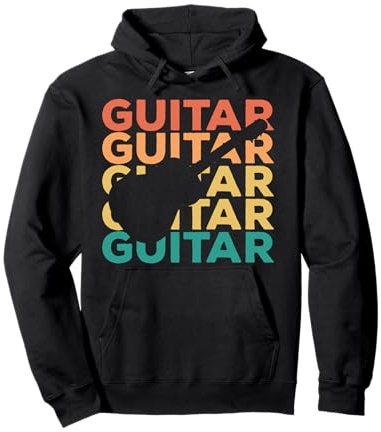 Retro Vintage Akustikgitarre Geschenk für Gitarristen Pullover Hoodie