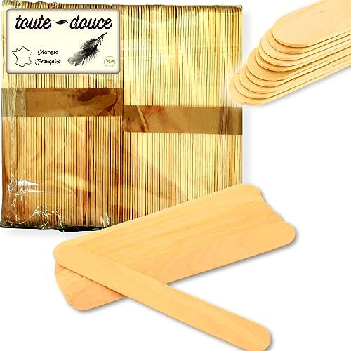 Confezione da 100 pezzi. Spatola Applicazione Cera Calda Per Depilazione Completa, Bastoncini In Legno Per Applicare Cere Depilatorie. Strumento / accessorio naturale, biologico, spatola applicatore
