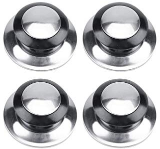 EUROXANTY Pomo recambio tapadera | Pomo para ollas | Pomo universal | Perilla para tapadera | Tirador de tapadera | Accesorio repuesto de tapaderas (65 mm, 4 UNIDADES)