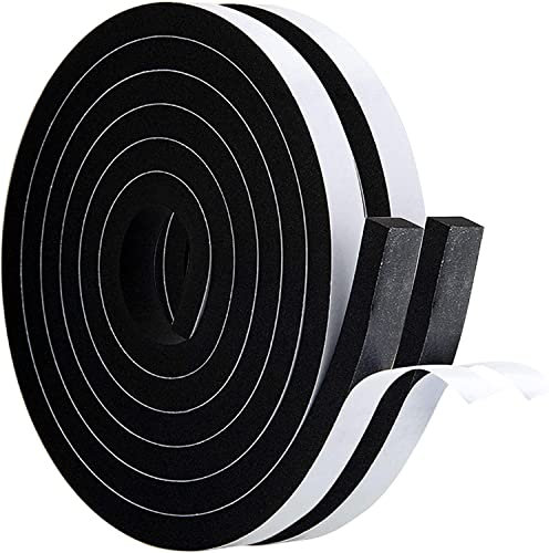 Dichtungsband Selbstklebend für Türen Fenster, 12mm(B) x 10mm(D)/4m Gummidichtung Türdichtung Schaumstoffband Schalldämmung Wasserdicht für Kollision Siegel Schalldicht