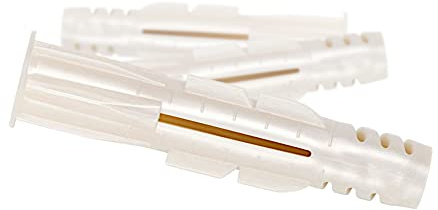 Würth 3221926 Perlweiß Kunststoff-Allzweckdübel | 100x Zebra Shark | 10 x 62 mm Polyethylen Kragen