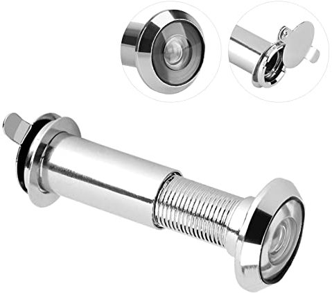 Door Viewer Peephole, Security Peek Peep Holes,220 Degree Wide Viewing Angle Door Viewer with Heavy Duty Privacy Cover for Home Office Hotel