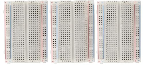MMOBIEL 3pcs Solderless PCB Breadboard Prototype Circuit Board – 3x400 Point - Compatible with DIY Arduino, Raspberry Pi 2/3 / 4/5 Projects Proto Shield Distribution - Connecting Blocks