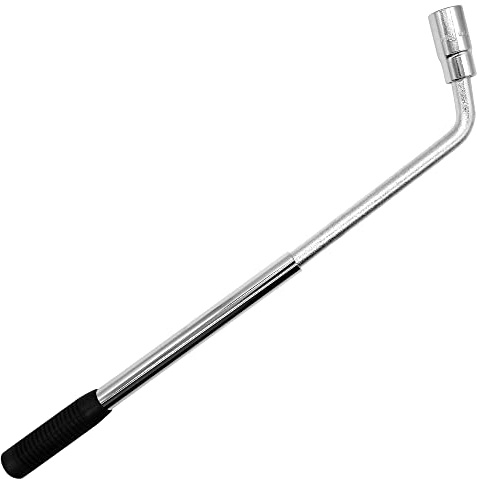 SAMETRUCK Radmutterschlüssel Teleskop ausziehbar Radschlüssel Steckschlüssel 17mm 19mm 1/2