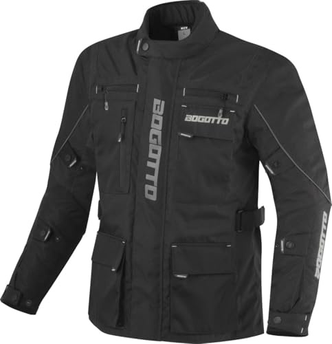 Bogotto Covelo wasserdichte Motorrad Textiljacke, schwarz, M