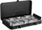 CADAC 2 Cook 3 Turbo Stove 30mBar – Réchaud à Gaz 2 Brûleurs avec Allumage Piézo & Sécurité FFD, Pour Intérieur/Extérieur, Supports & Sac Inclus – Barbecue de Table Noir