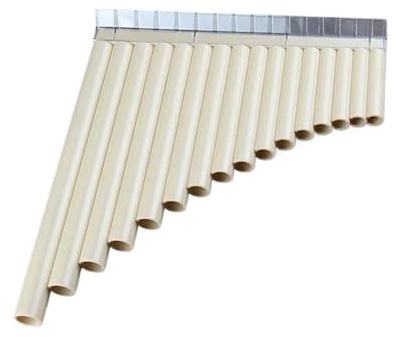 Panflöte Instrument Cremeweiße G-Taste Aus Kunststoff Mit 16 Pfeifen Panflöte Panflöte, Traditionelles Holzblasinstrument Für Anfänger