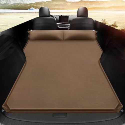 TUBIC Auto Matratze Aufblasbare für Mercedes-Benz G-Class GLA GLB GLC GLS Maybach GLS GLE SUV Tragbar Dickere Rücksitz Kofferraum Reisen Luftkissen Reise Campingzubehör,C-Brown