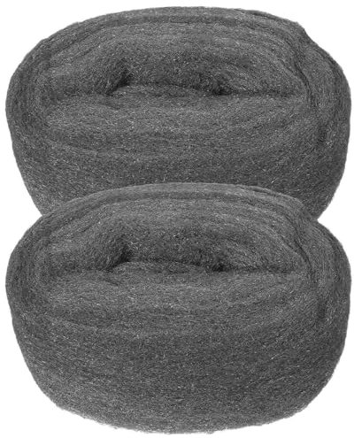MKGAIN Lana De Acero 4 Uds. Tela de Lana de Alambre for Limpieza, Malla de Alambre de Lana de Acero Gruesa for Madera, Lana de Acero for Madera, Lana de Alambre Gruesa