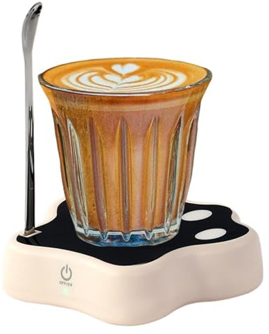 Automatic Stirring Coffee Mug Base | Magnetic Mixing Cup Base - Portable Auto Mixing Stirrer, Rechargeable Coffee Mug Base, Stirring Cup Base with Spoon