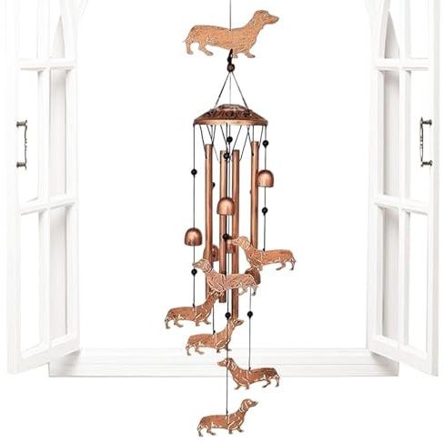 Windspiel für Hunde, Metall, Gartenspiel, Haustier-Gedenk-Windspiel für Hunde, Windspiel, Gartendekoration, Hunde-Windspiel für draußen, drinnen, Haus, Rasen, Gartendekoration