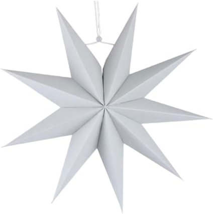 Dickly 3D Papierstern Zum Aufhängen, Dekoration, Basteln, Einweihungsgeschenk, Hängeornament, Hängender Papierstern für Feier, Hochzeit, Schlafzimmer, Grau