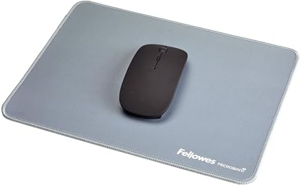 Fellowes Breyta Alfombrilla de Ratón Ergonómica Extragrande Azul, Base de Goma Antideslizante, Bordes Cosidos Resistentes, Protección Microban, y Optimizada para Ratones Ópticos y Láser
