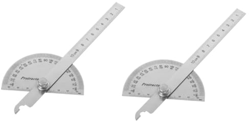 NUOBESTY 2 Pezzi goniometro con braccio oscillante misurazione righello dell'angolo del display digitale goniometro attrezzo da falegname Acciaio inossidabile Silver