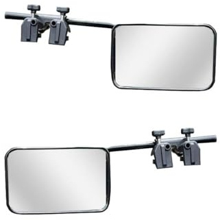 SADHADAH Verre Recul Miroir Paire De Rétroviseurs Universels pour Caravane, Remorque, Voiture, Remorquage, Sangle D'extension Réglable, Rétroviseurs Latéraux